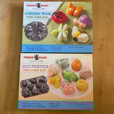 Nordic Ware Garden Bugs and Zoo Friends Mini Cake Pans