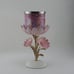 New Pink Gold Metal Flower 3-Wick Candle Pedestal Bath & Body Works Spring