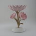 New Pink Gold Metal Flower 3-Wick Candle Pedestal Bath & Body Works Spring