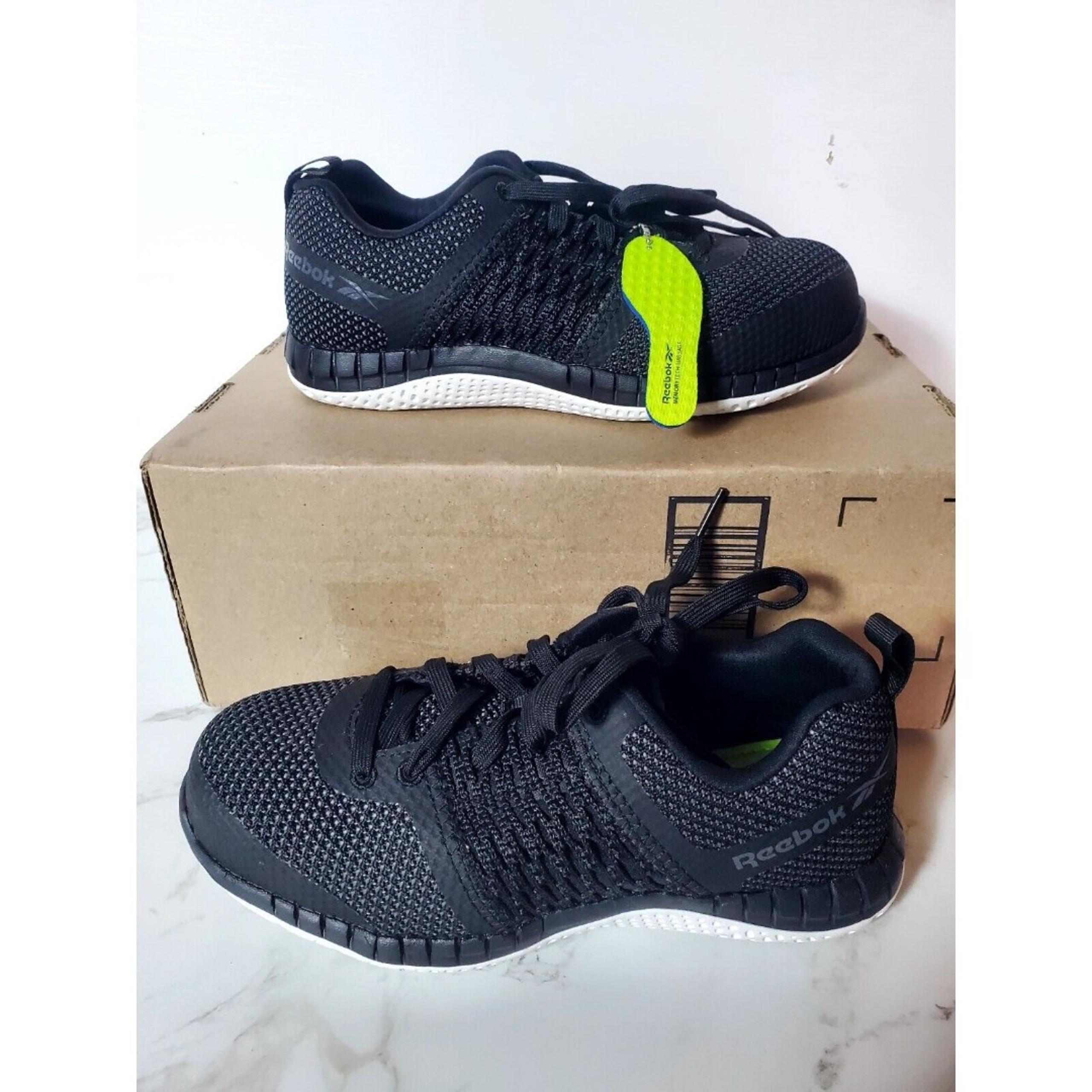 Reebok Black/White RB4249 Composite Toe Work Shoe - Men's 5, Women’s 7