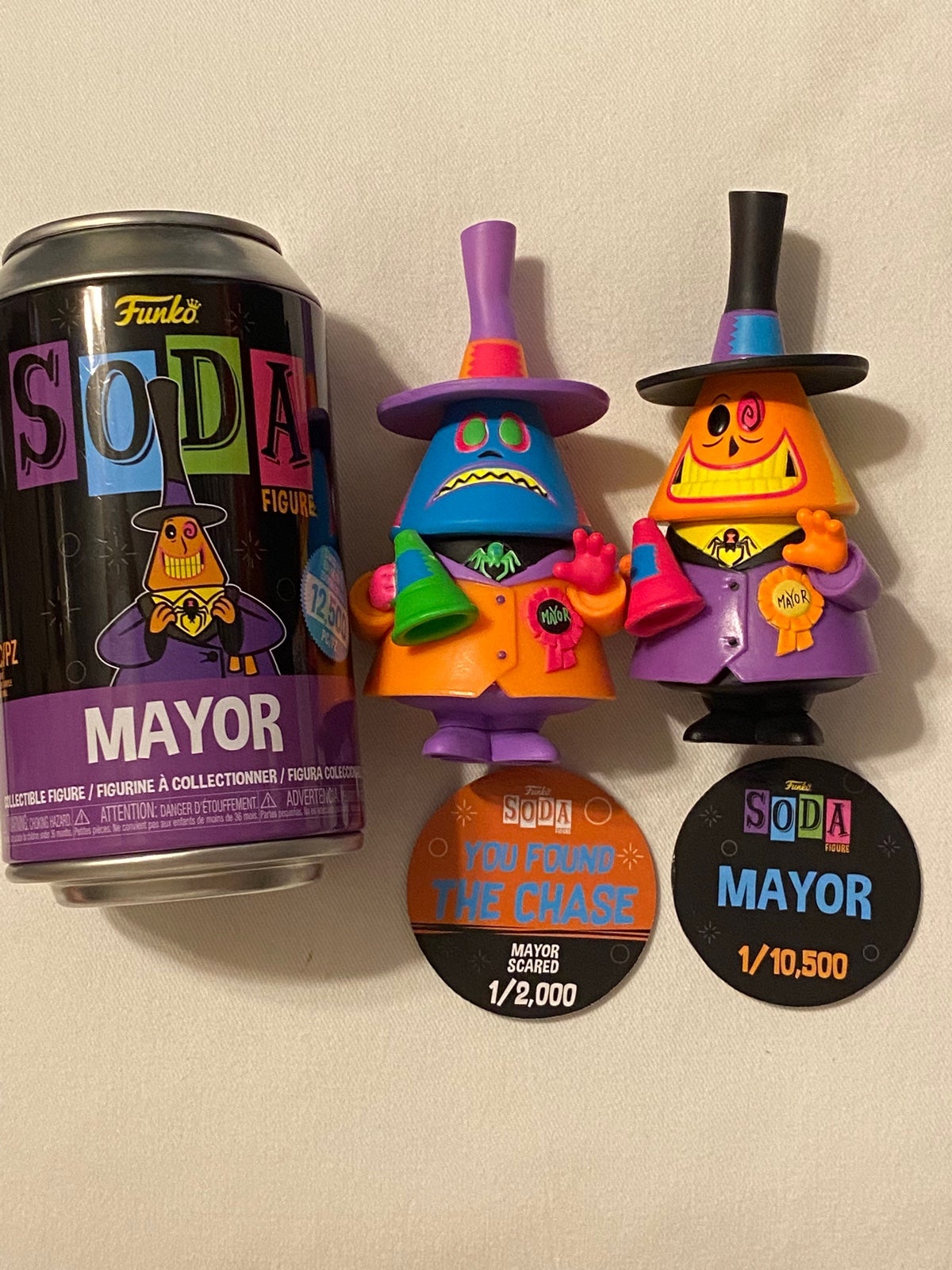 Funko Soda Blacklight Mayor chase and common set
