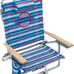 Beach Chair Aluminum, Red, White, and Blue Stripe
