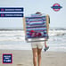 Beach Chair Aluminum, Red, White, and Blue Stripe