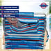 Beach Chair Aluminum, Red, White, and Blue Stripe