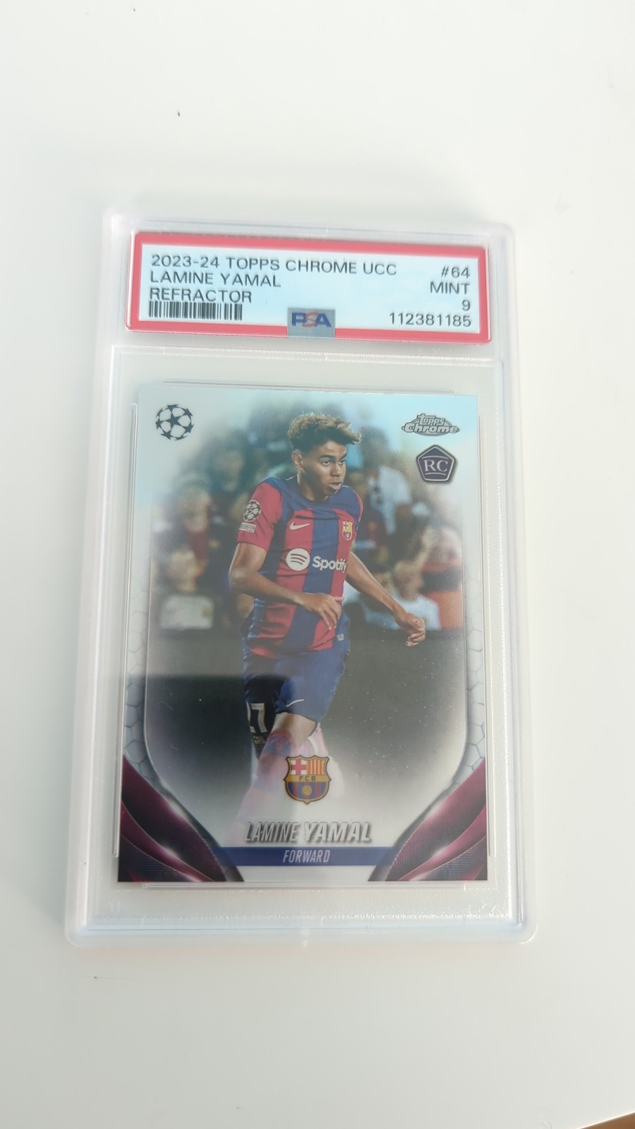 Lamine Yamal Refractor PSA 9