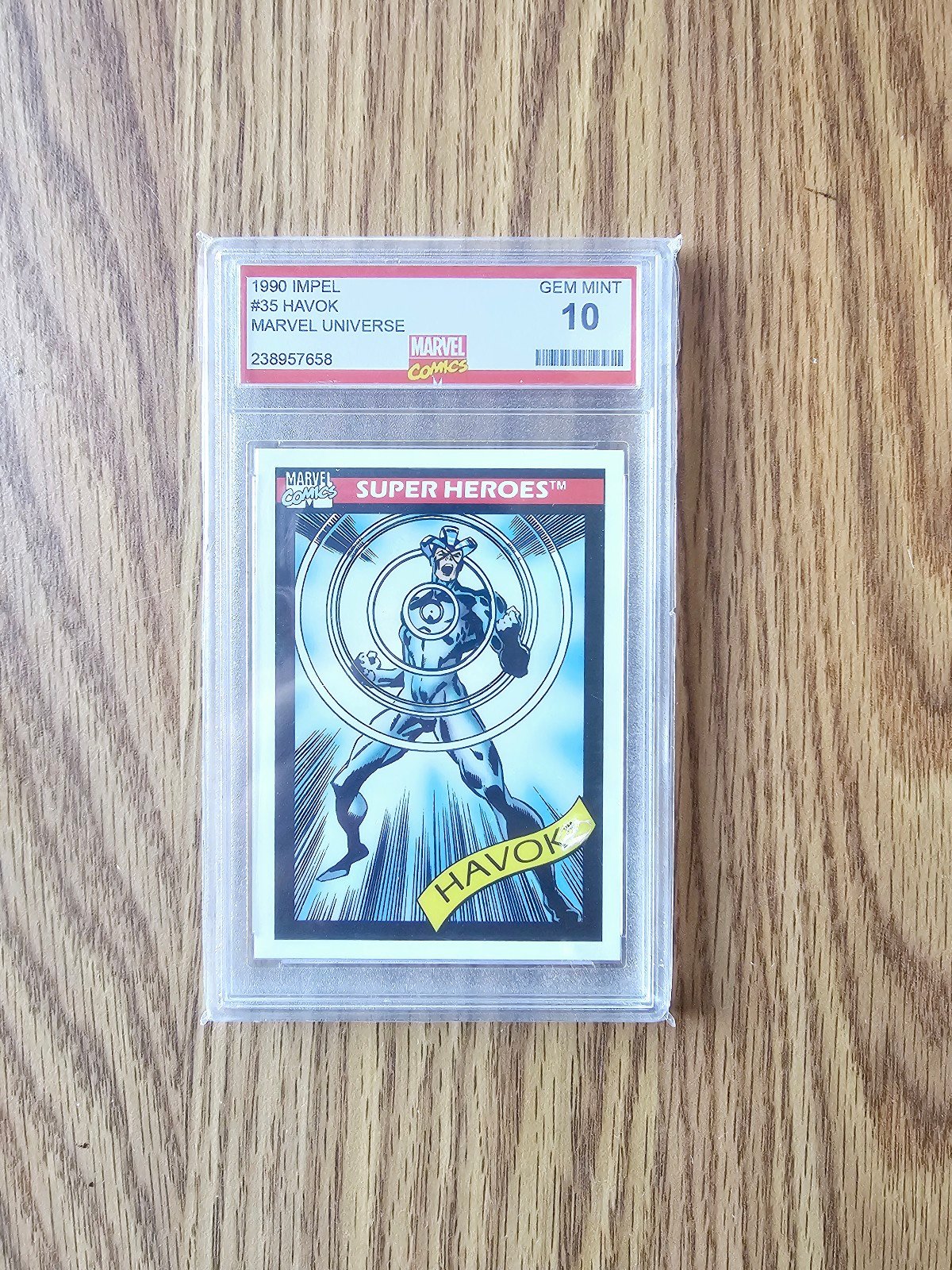 1990 Impel Marvel Universe Series 1 Havok #35 10 Gem Mint Marvel Comics