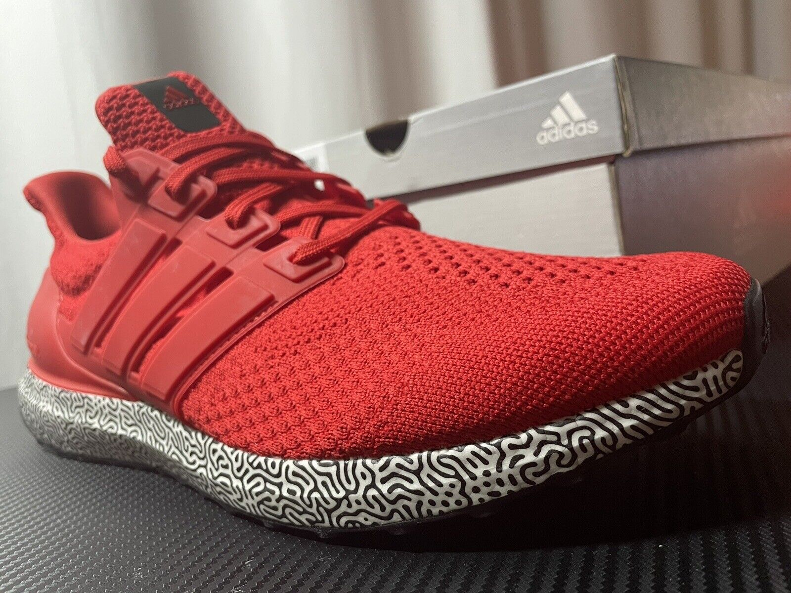 adidas UltraBoost DNA Vivid Red Black Mens Size 11.5 GV8712