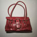 Vintage Y2K Rare Bellerose Red Leather Shoulder Buckle Flap Purse Bag soho
