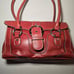 Vintage Y2K Rare Bellerose Red Leather Shoulder Buckle Flap Purse Bag soho