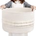 Woven Storage Basket, Large White Boho Decorative Basket for Home Decor
