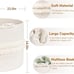 Woven Storage Basket, Large White Boho Decorative Basket for Home Decor