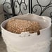 Woven Storage Basket, Large White Boho Decorative Basket for Home Decor