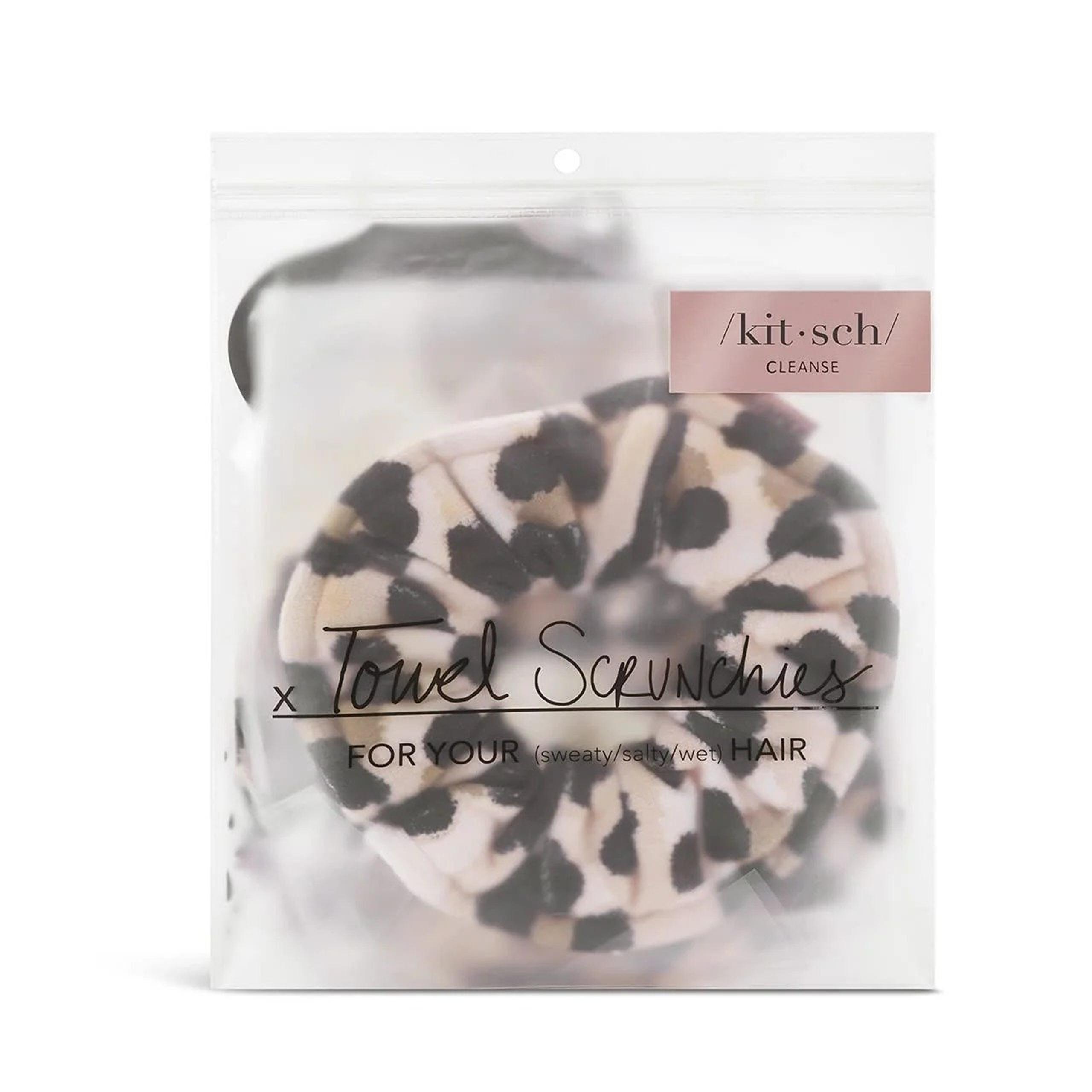 Kitsch Microfiber Towel Scrunchies - Leopard