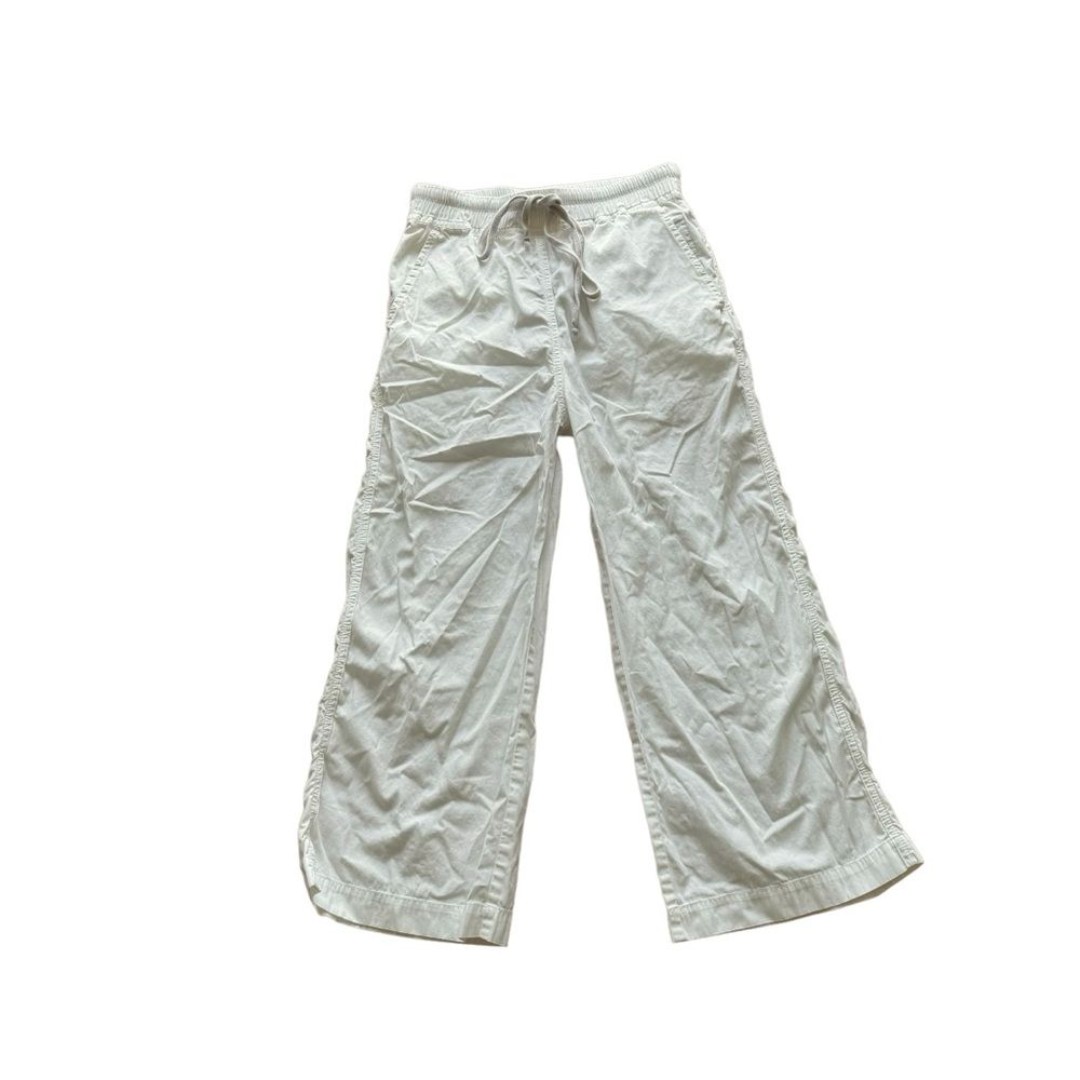 Rick Owens DRKSHDW Chalk White Drawstring Cropped Pants Womens Cotton Italy XS