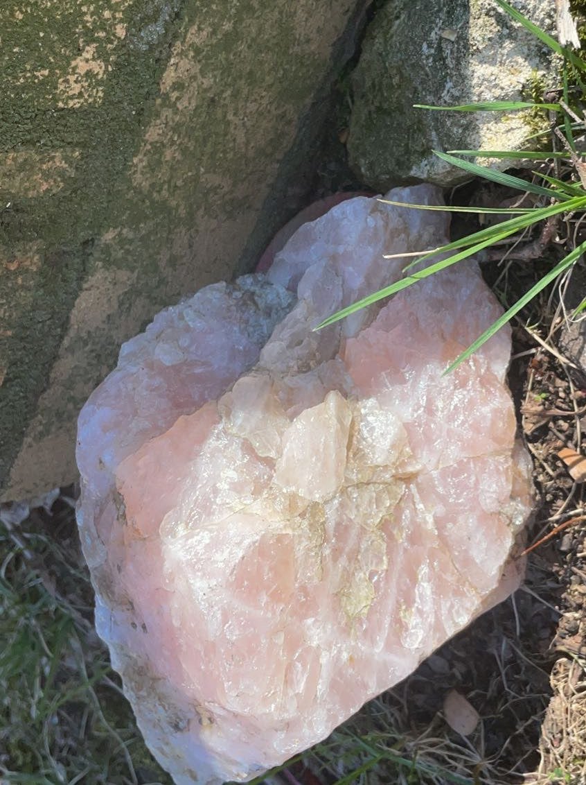 Large Rose Raw Quartz