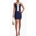 FB2 Lilly Pulitzer Valli Embroidered Soutache Slip Dress Navy Blue Size 0 2 Gold