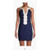 FB2 Lilly Pulitzer Valli Embroidered Soutache Slip Dress Navy Blue Size 0 2 Gold