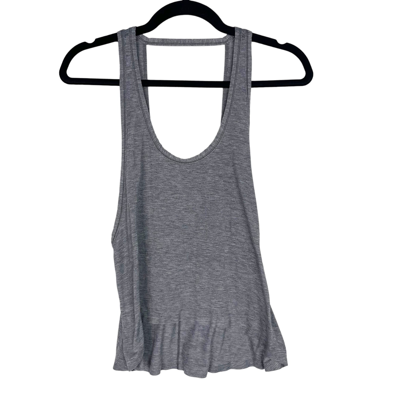 Lululemon Womens 4 Heather Gray Intended Tank Top Open Back Xstatic Scoop Neck