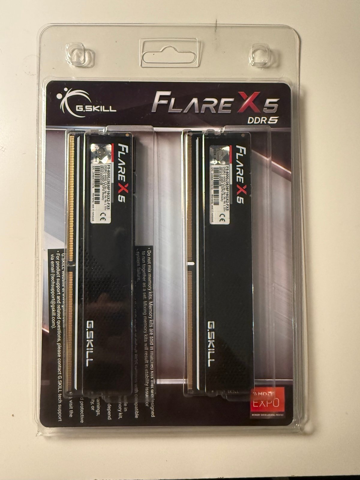 G.SKILL Flare X5 Series AMD EXPO 32GB (2 x 16GB) PC RAM DDR5 6000 Desktop Memory