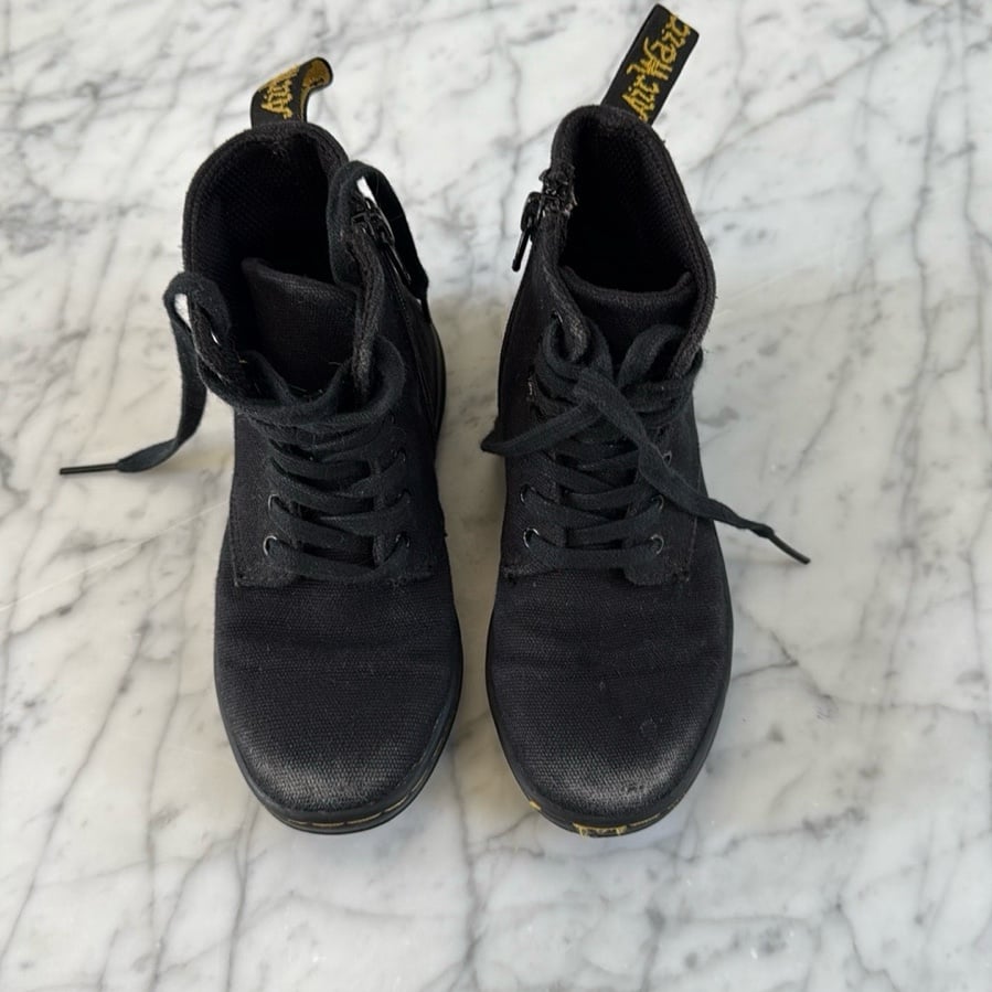 Dr. Martens Black Alfie Canvas Boots Toddler Sz 11