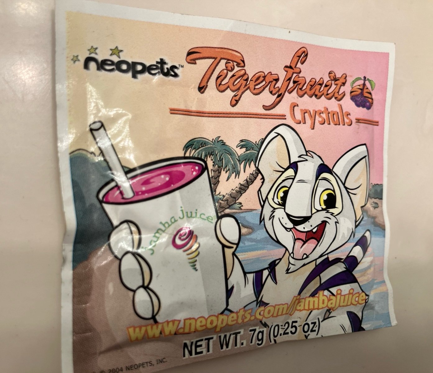 2004 Neopets Tigerfruit Crystals Jamba Juice Promo New Sealed