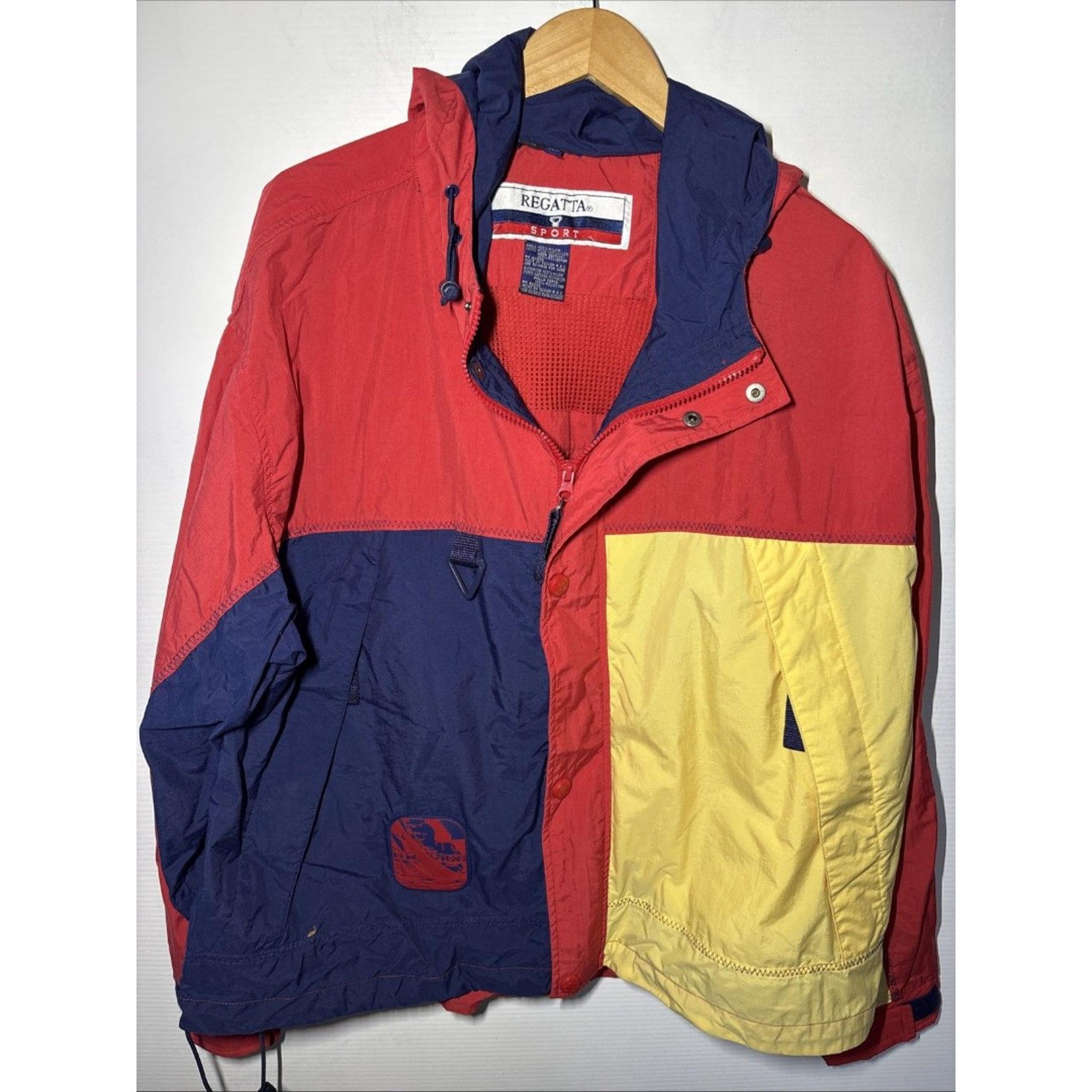 XL Regatta Sports CP-93 Sailing Marine Crest Windbreaker Jacket Y2K Color Block