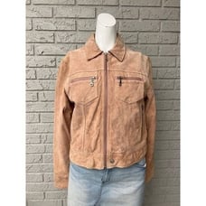 Wilsons Leather Maxima Women’s Pink Suede Leather Jacket Size L