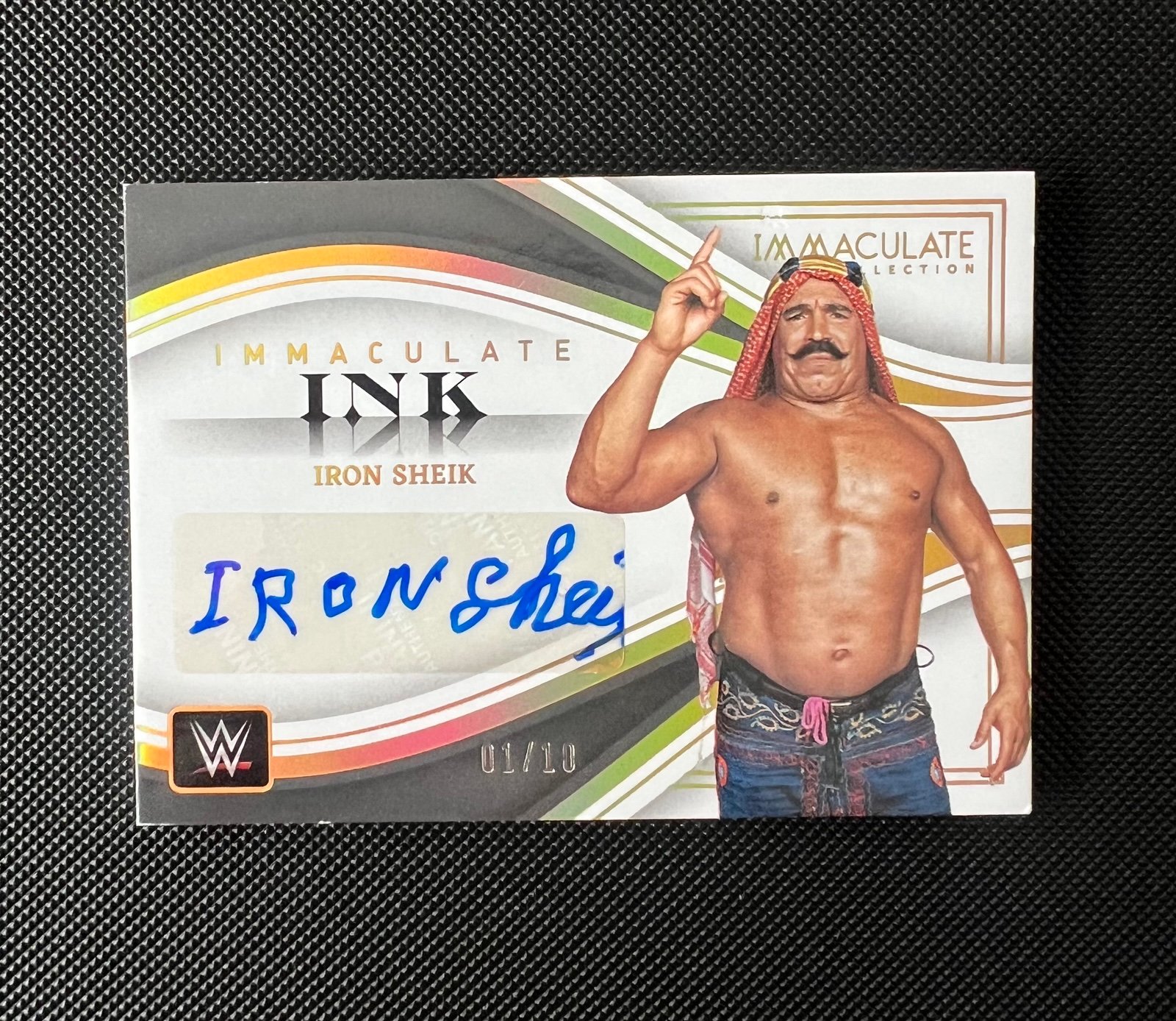 2023 Panini Immaculate WWE IRON SHEIK IMMACULATE INK GOLD AUTO #01/10 R.I.P.