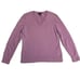 Lands’ End Soft Mulberry Purple 100% Cashmere V-Neck Long Sleeve Sweater Size LP
