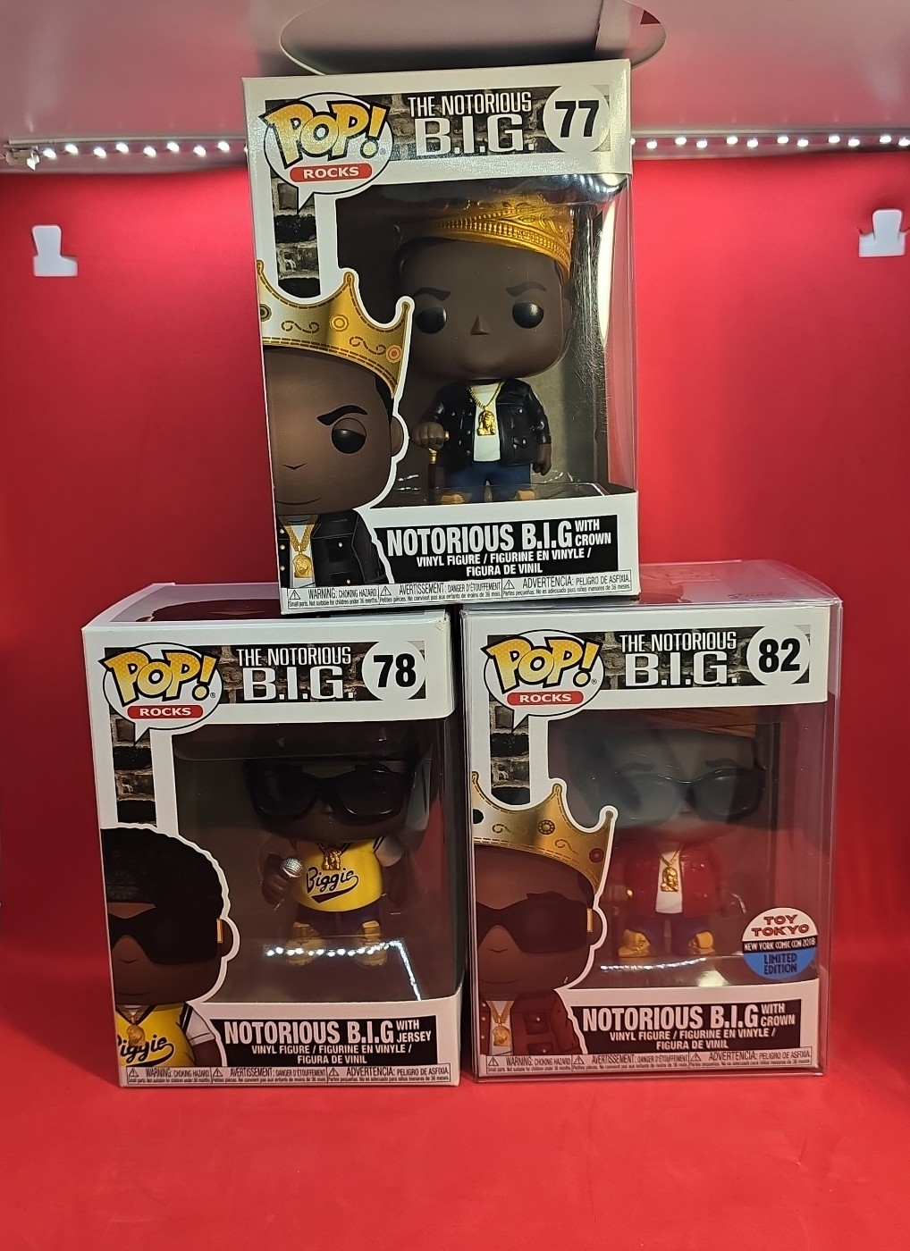 Funko Pop The Notorious B.I.G Bundle of 3 Pops