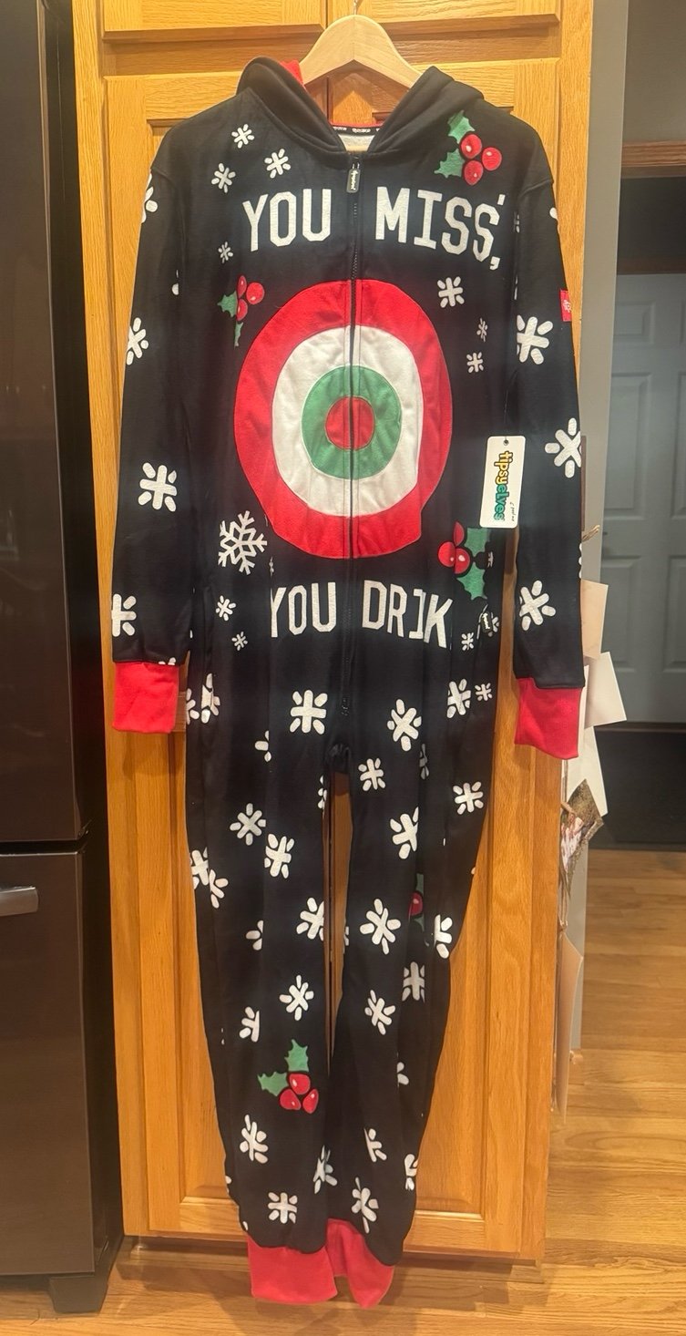Tipsy Elves Drinking Game Onesie, NWT - Medium