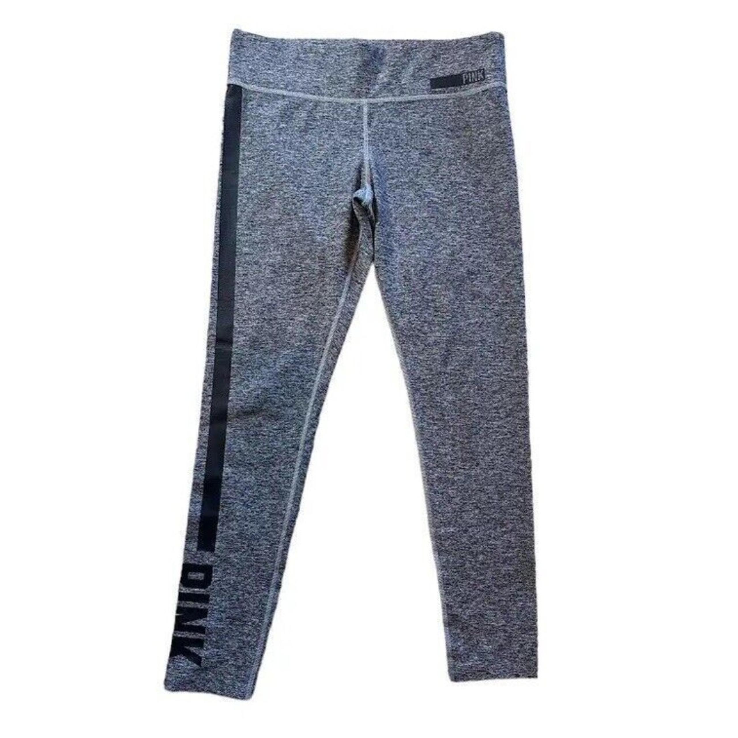 Pink Yoga Victoria’s Secret Women's M Leggings Gray Activewear Moisture Wicking