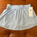 NWT Alo Match Point Tennis Skirt in Seashell Blue