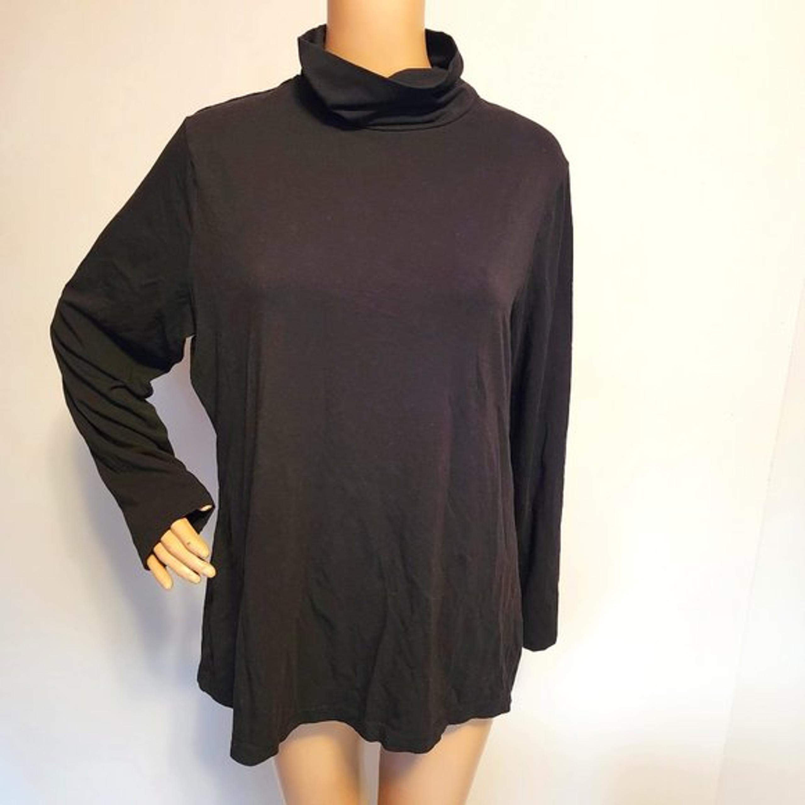 Time and Tru Women's Long Sleeve Turtle Neck Top