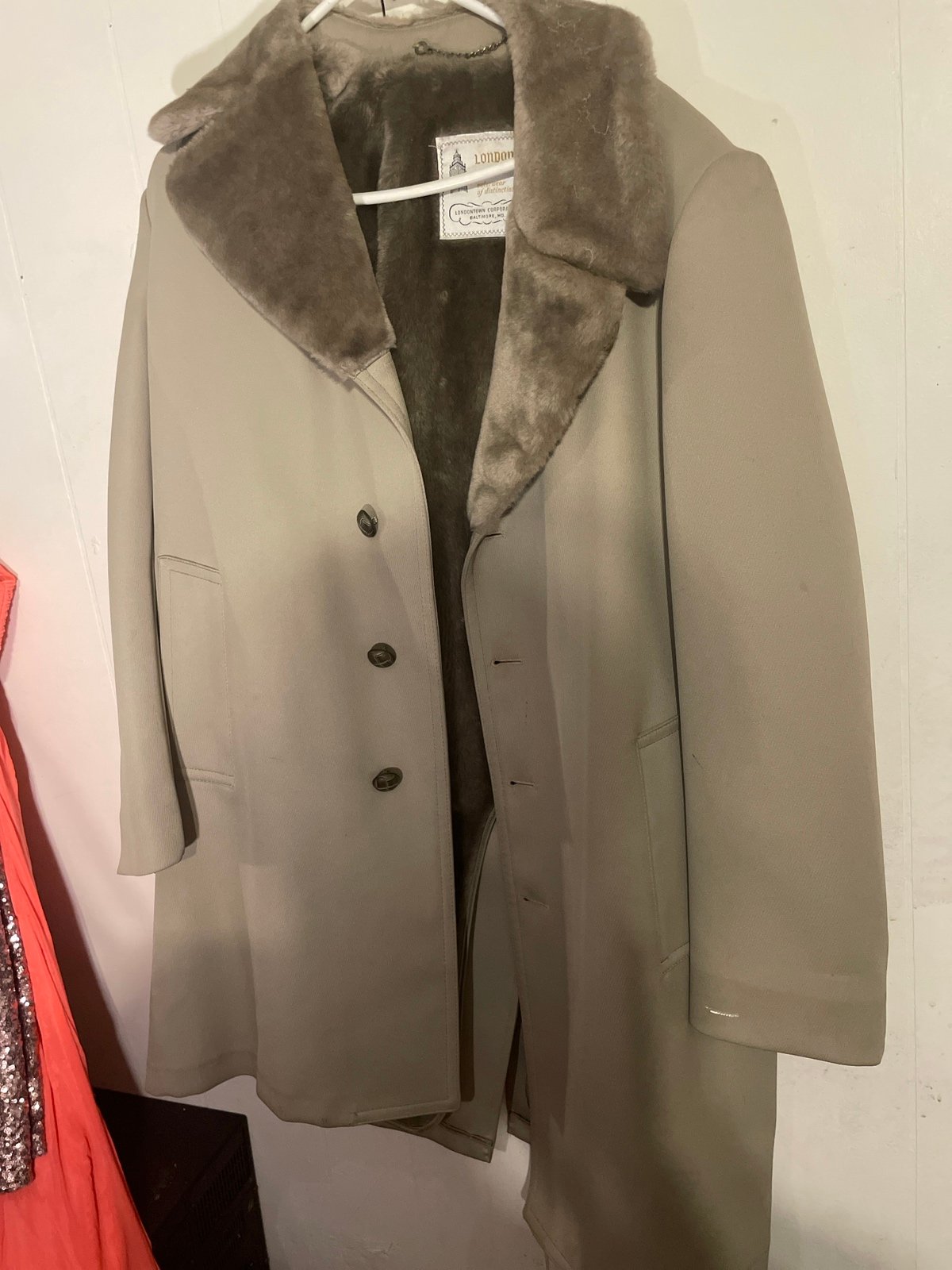 Men’s London Fog Brown Fur Coat