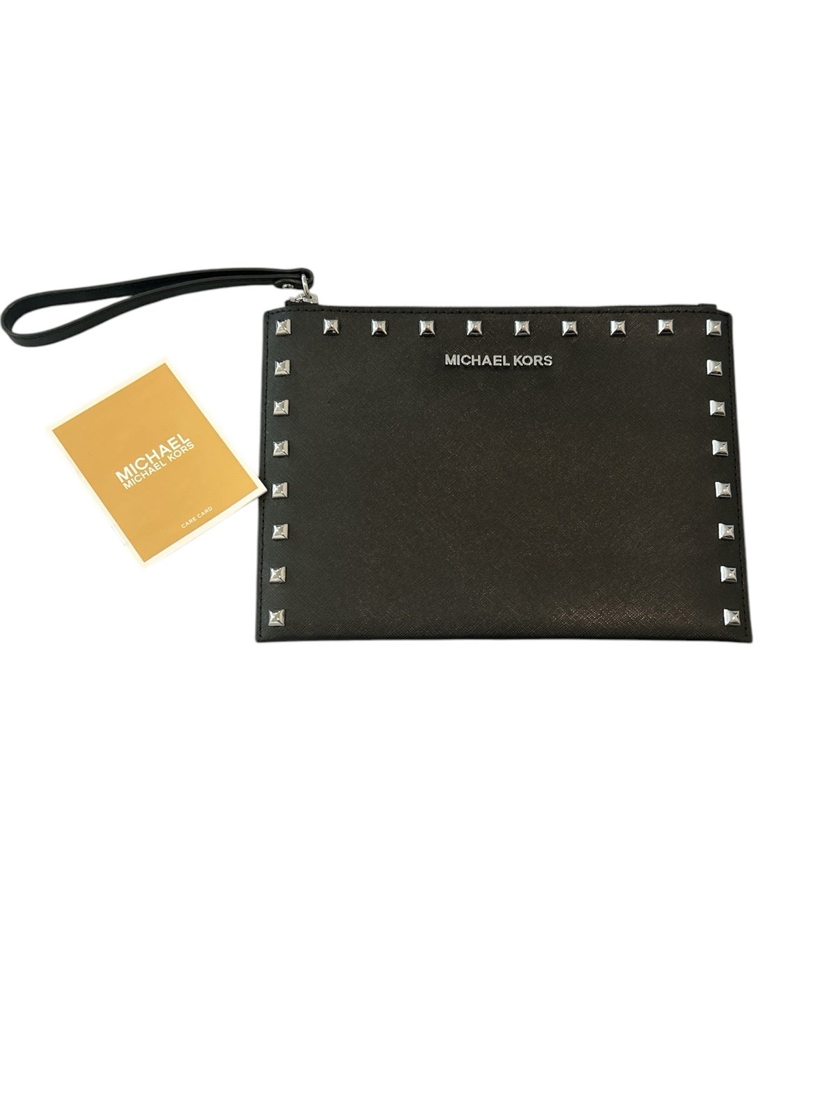 Michael Kors XL Studded Zip Clutch Wristlet