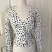 Utban outfitters tan and polka dot button top