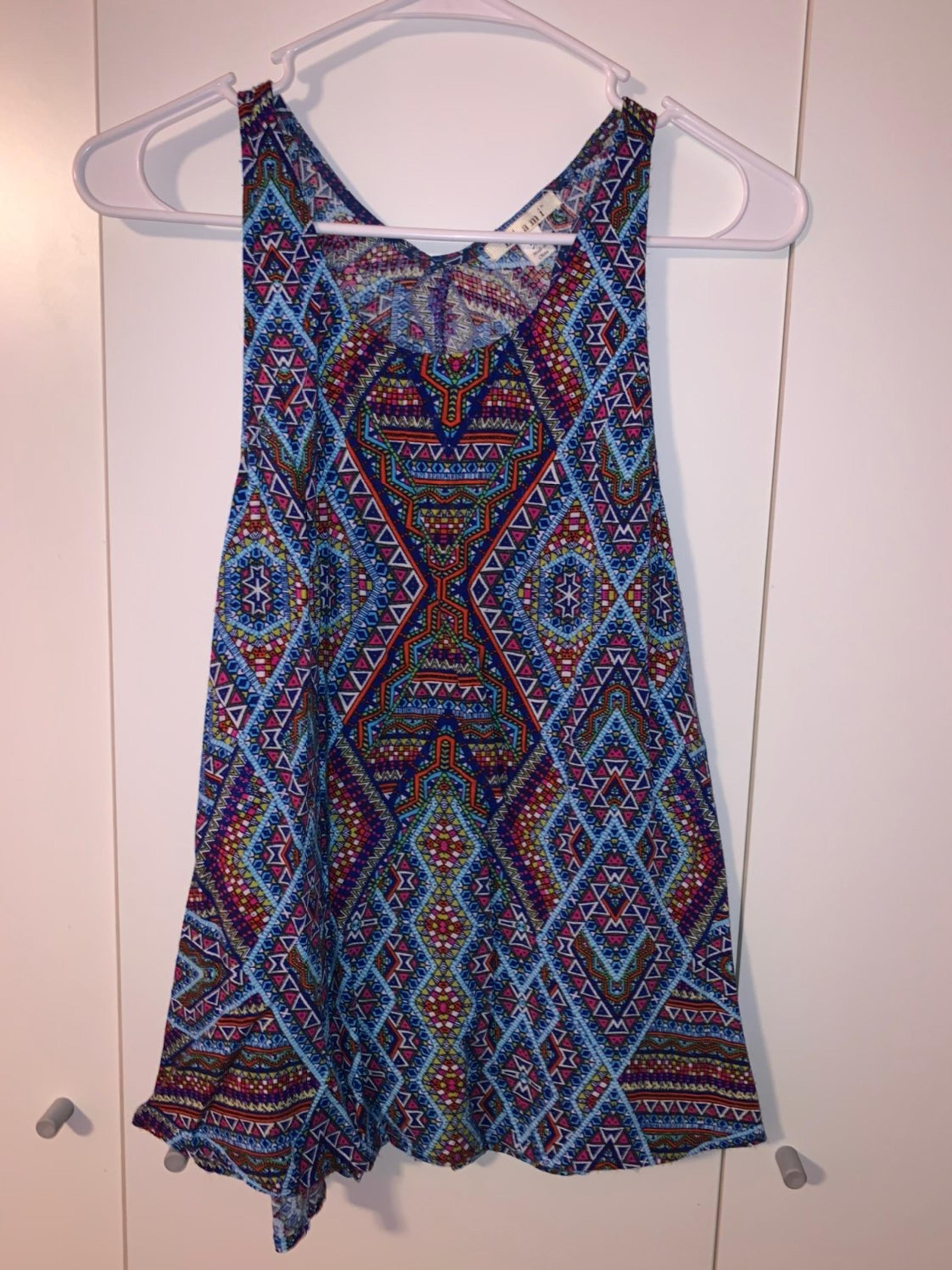 M Colorful Patterned Tank Top