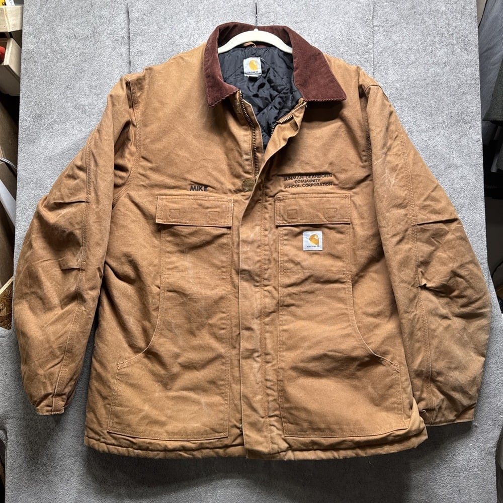 carhartt jacket XLT Loose Fit Firm Duck Insulated C003 Brown Corduroy Work Wear