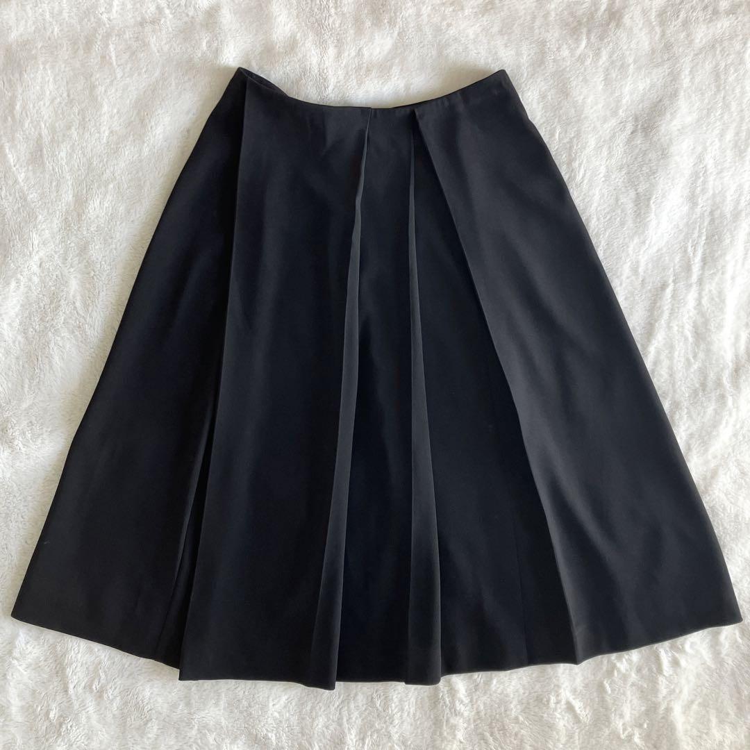 Marni Asymmetrical Tuck Long Skirt 38 Black
