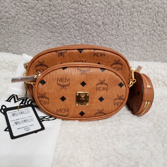 MCM Small Essential Visetos Original Crossbody Bag