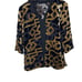 Etro Deco Silk Velvet Devore Top in Gold and Black sz 38 US 2