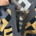 Etro Deco Silk Velvet Devore Top in Gold and Black sz 38 US 2