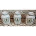 Set of 3 Portfolio Pfaltzgraff Naturewood Spice Jars Basil Thyme Rosemary (read)