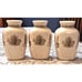 Set of 3 Portfolio Pfaltzgraff Naturewood Spice Jars Basil Thyme Rosemary (read)