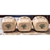 Set of 3 Portfolio Pfaltzgraff Naturewood Spice Jars Basil Thyme Rosemary (read)