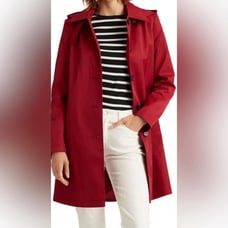 NWT Ralph Lauren Black Label Balmacaan Single Breasted Raincoat