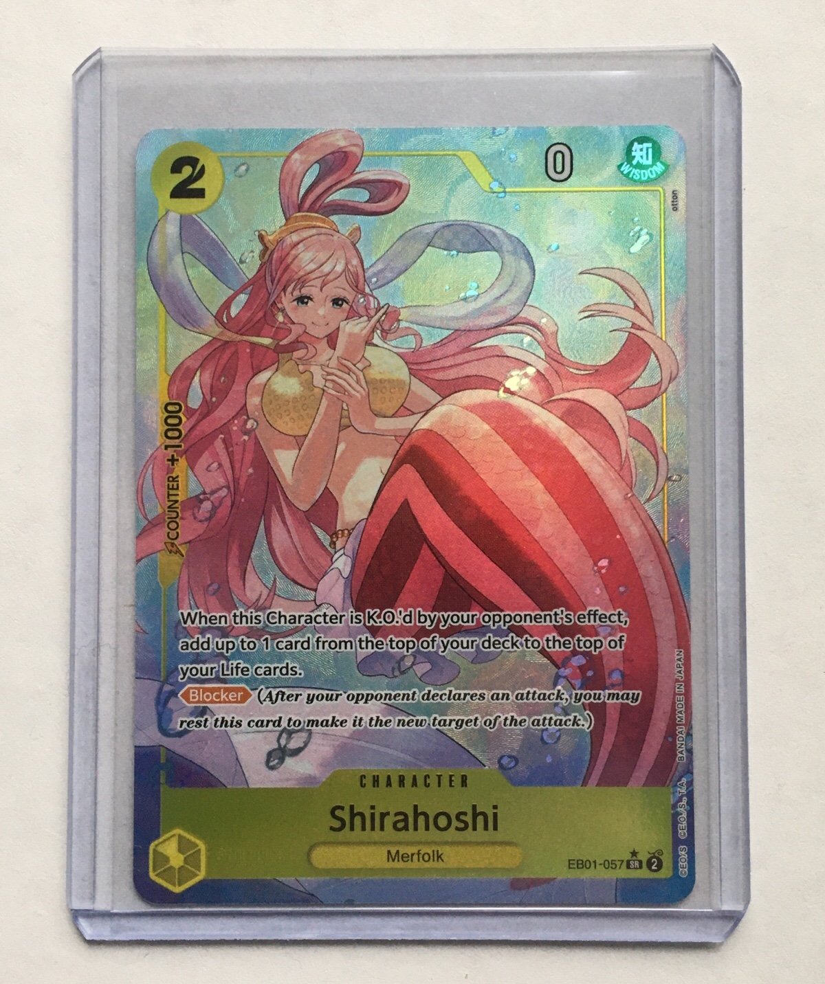 Eb01-057 sr Shirahoshi alt art one piece tcg