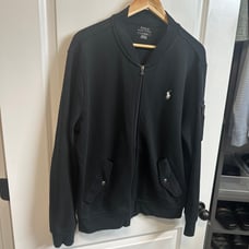 Polo Ralph Lauren Double Knit Bomber Jacket Black Men’s Size Large