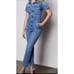 Anthropologie Good American Fit For Success Utility Blue Jean Jumpsuit Size 2